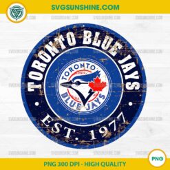 Toronto Blue Jays PNG Vintage Baseball Logo Est 1977 Clipart for Sublimation