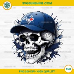 Toronto Blue Jays Skull PNG Baseball Cap Fan Art Clipart for Sublimation and Printing