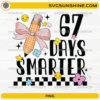 67 Days Smarter PNG cute pencil bow school milestone design