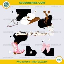 Boots and Bows PNG, Cheer Western Sublimation, Country Girl PNG