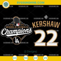 Clayton Kershaw 2025 World Series Champions SVG Bundle