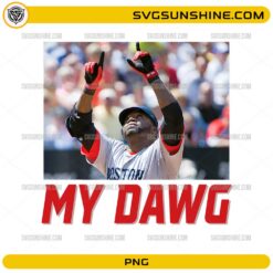 David Ortiz My Dawg PNG Boston baseball meme celebration clipart