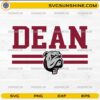Dean College Bulldogs SVG with collegiate text and bulldog mascot