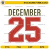 December 25 SVG vintage Christmas date design