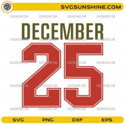 December 25 SVG vintage Christmas date design