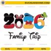 Disney 2026 Family Trip SVG with colorful character-inspired numbers and scripted text