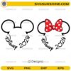 Disney 2026 SVG Bundle with mouse-ear outlines and bow mouse design