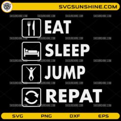 Eat Sleep Jump Repeat SVG sport quote design