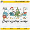 Just a Jolly Goose SVG with Christmas nurse and doctor geese illustration