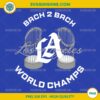 LA Dodgers Back 2 Back Champs PNG baseball championship design