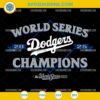 Los Angeles Dodgers World Series 2025 Champions SVG design
