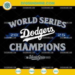 Los Angeles Dodgers World Series 2025 Champions SVG design