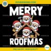 Merry Roofmas Santa PNG, Funny Roofer Christmas PNG for Builders and Craftsmen