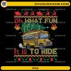 Oh What Fun It Is to Ride School Bus Christmas PNG ugly sweater holiday design