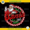 Santa Says Six Seven PNG, Funny Christmas Santa Claus 67 Design for Holiday Crafts