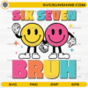 Six Seven Bruh SVG with colorful smiley characters holding hands