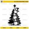 Snowman Christmas Tree SVG, Funny Stacked Snowmen SVG File