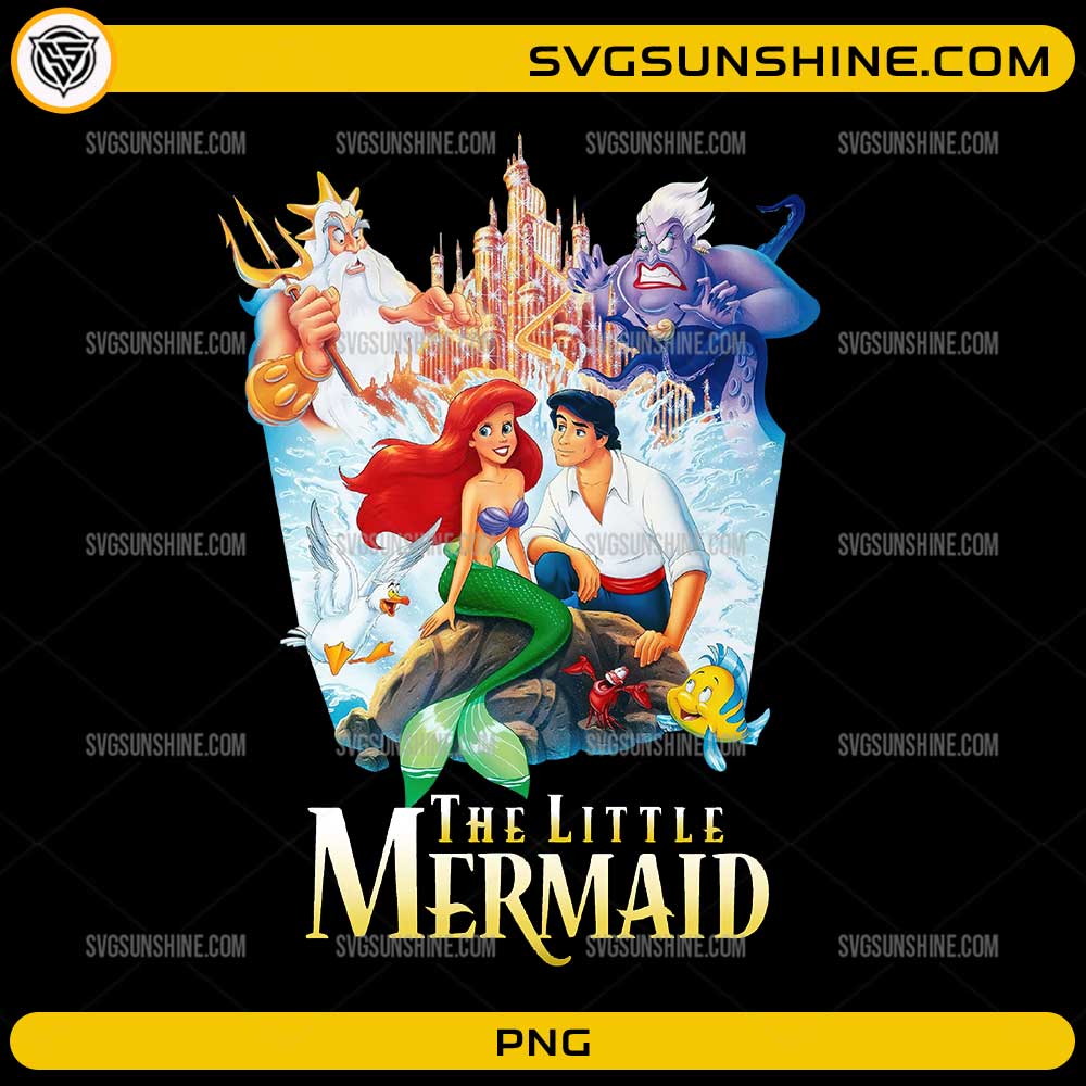 The Little Mermaid PNG, Princess Ariel and Prince Eric Digital Design