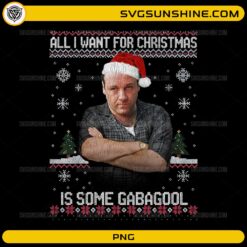 All I Want For Christmas Is Some Gabagool PNG funny Tony Soprano Christmas ugly sweater design