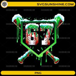 Baseball Ice Cream Drip 67 PNG | Christmas 67 Baseball Number Design for Sublimation