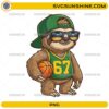 Basketball sloth wearing jersey number 67 holding a basketball PNG