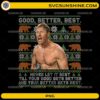 Ben Johnson Christmas Motivation PNG with Good Better Best ugly sweater design
