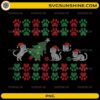 Christmas Cat Ugly Sweater PNG Knitted Cat Pattern Design