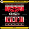 Christmas Stranger Things Seasons Greetings PNG Upside Down ugly Christmas sweater design