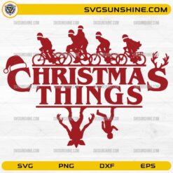 Christmas Things Stranger Parody SVG PNG | Funny Stranger Things 5 Christmas SVG Design