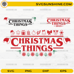 Christmas Things SVG Bundle Stranger Things Christmas 2025 design