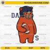 Da Bears Chicago Football SVG Cute Bear Wearing Helmet and Holding Football