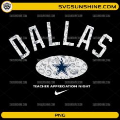 Dallas Teacher Appreciation Night PNG School Football Design