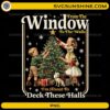 Deck These Halls PNG Funny Vintage Christmas Tree Decorating Scene