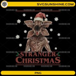 Demogorgon Stranger Christmas PNG | Funny Stranger Things Christmas Monster PNG Design