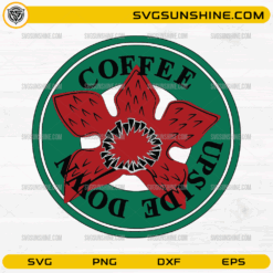 Demogorgon Upside Down Coffee SVG Stranger Things coffee logo