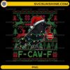 F Caw F Crow Christmas PNG Funny Black Bird Ugly Sweater Design