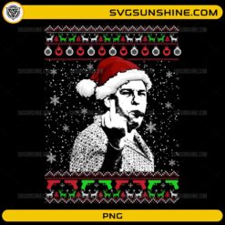Funny Tony Soprano Christmas PNG Tony Soprano middle finger ugly Christmas sweater