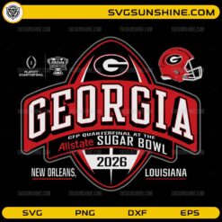 Georgia Bulldogs 2026 CFP Sugar Bowl SVG PNG Design