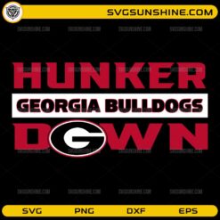Georgia Bulldogs Hunker Down SVG Football PNG Design