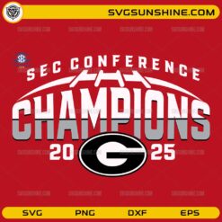 Georgia Bulldogs SEC Conference Champions 2025 SVG PNG Design