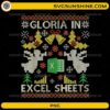 Gloria in Excel Sheets PNG funny Excel ugly Christmas sweater