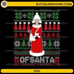 Handmaid Of Santa Christmas PNG funny handmaid parody ugly sweater design