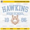 Hawkins High School 1986 SVG retro school logo design