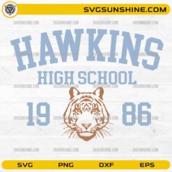 Hawkins High School 1986 SVG retro school logo design