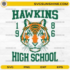 Hawkins High School SVG PNG 1986 Tiger Stranger Things Design