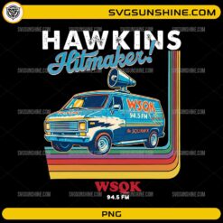 Hawkins Hitmaker PNG retro WSQK 94.5 FM radio van design