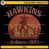 Hawkins Indiana 1983 PNG retro Stranger Things monster design