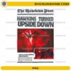 Hawkins Turned Upside Down PNG in Stranger Things newspaper style