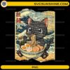 Kawaii Black Cat Ramen PNG cute Japanese cat noodle art