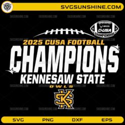 Kennesaw State Owls Football CUSA Champions 2025 SVG Design